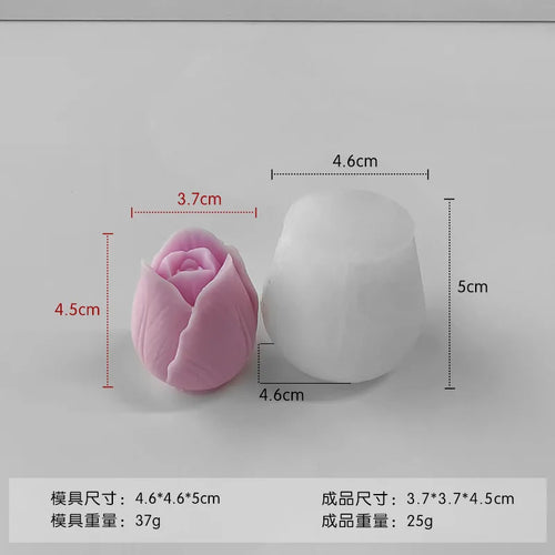 New 3D Flower Silicone Candle Molds Handmade Rose Flower Soap Plaster