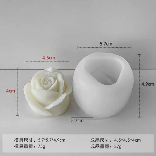 New 3D Flower Silicone Candle Molds Handmade Rose Flower Soap Plaster