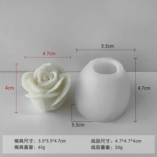 New 3D Flower Silicone Candle Molds Handmade Rose Flower Soap Plaster