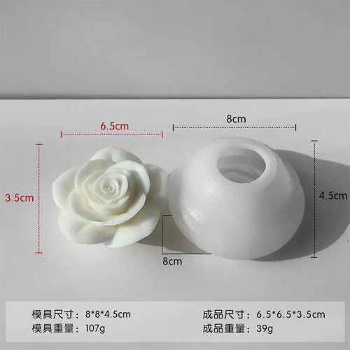 New 3D Flower Silicone Candle Molds Handmade Rose Flower Soap Plaster